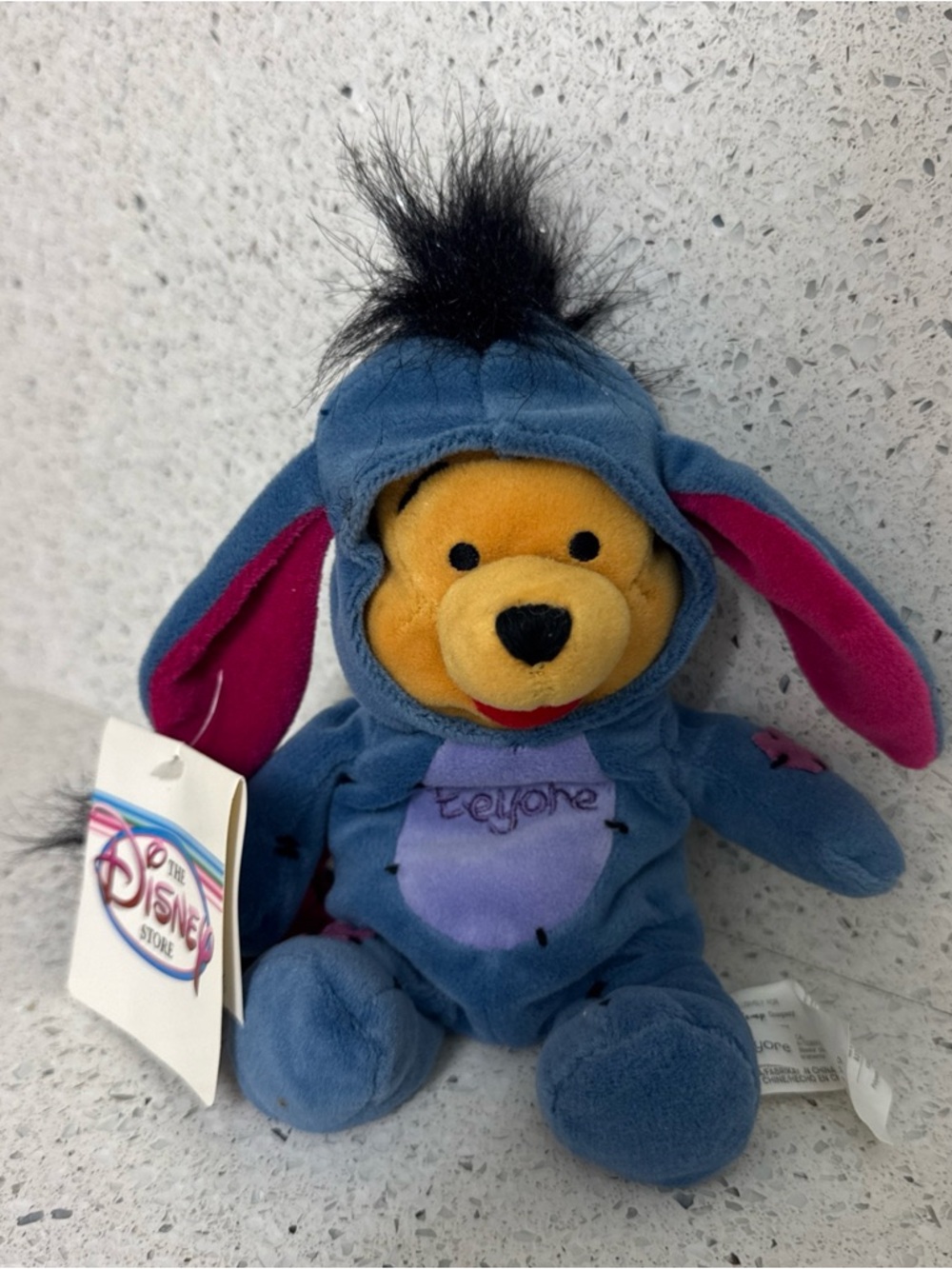 Disney Store Pooh as Eeyore - bean bag - 8" New With Tag